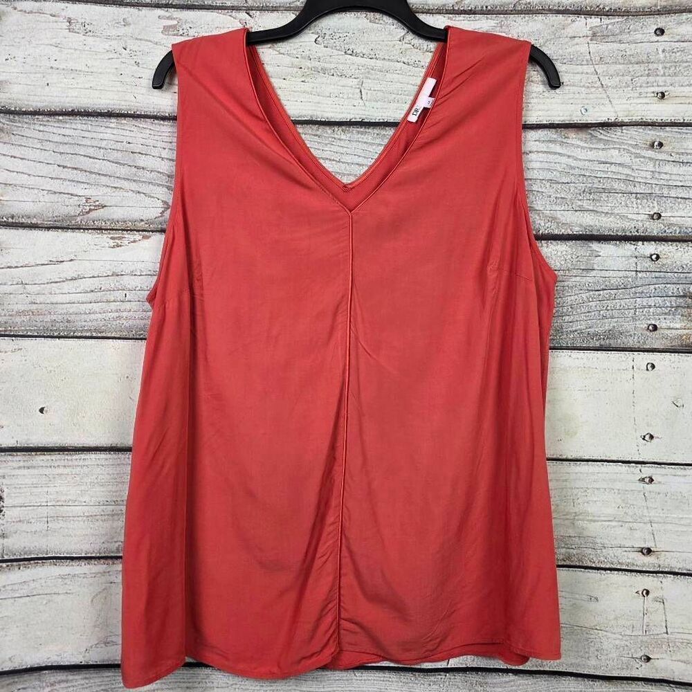 DR2 Rust Orange Sleeveless V Neck Tank Top 2X Plus